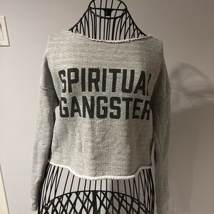 Crop spiritual gangster sweatshirt